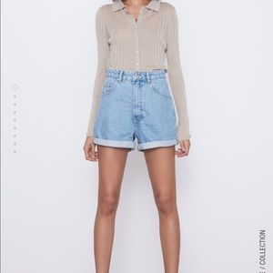 Zara Mom Fit Denim Jeans